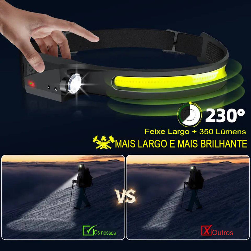 Lanterna para pesca. USB recarregável